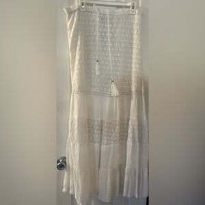 Melissa Paige Ivory Lace A-Line Skirt